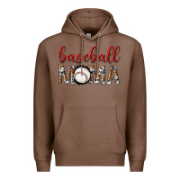 Chestnut baseball mama with leopard Premium Hoodie - texasbilliewilder