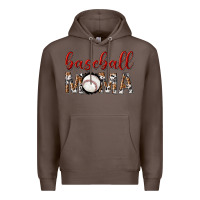 Coffee baseball mama with leopard Premium Hoodie - texasbilliewilder