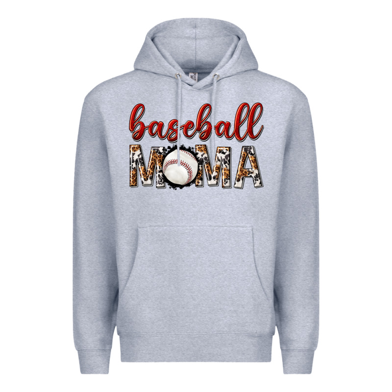 Baseball Mama With Leopard Premium Hoodie by texasbilliewilder | Teevron