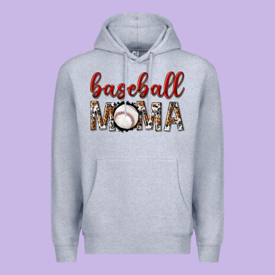 Baseball Mama With Leopard Premium Hoodie Designed By Texasbilliewilder