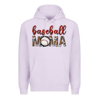 Lilac baseball mama with leopard Premium Hoodie - texasbilliewilder