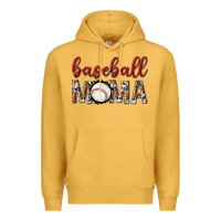 Mustard baseball mama with leopard Premium Hoodie - texasbilliewilder