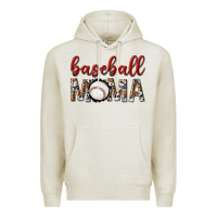 Oatmeal Heather baseball mama with leopard Premium Hoodie - texasbilliewilder