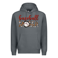 Rock baseball mama with leopard Premium Hoodie - texasbilliewilder