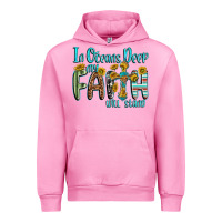 Fuchsia Pink in oceans deep faith will stand Urban Hoodie - texasbilliewilder