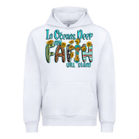 White in oceans deep faith will stand Urban Hoodie - texasbilliewilder