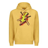Antique Gold softball lightning bolt Premium Hoodie - Zillion Design Studio