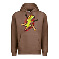Chestnut softball lightning bolt Premium Hoodie - Zillion Design Studio