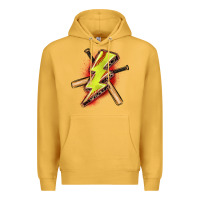 Mustard softball lightning bolt Premium Hoodie - Zillion Design Studio