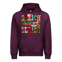 Mauve Wine sleigh girl sleigh Urban Hoodie - Zillion Design Studio