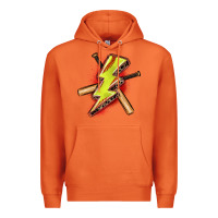 Carrot softball lightning bolt Premium Hoodie - Zillion Design Studio
