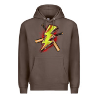 Coffee softball lightning bolt Premium Hoodie - Zillion Design Studio