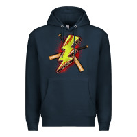 Navy softball lightning bolt Premium Hoodie - Zillion Design Studio