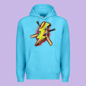 Softball Lightning Bolt Premium Hoodie Designed By Zillion Design Studio