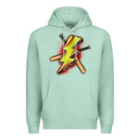 Seafoam softball lightning bolt Premium Hoodie - Zillion Design Studio