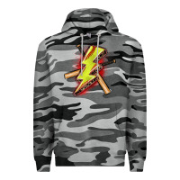Slate Camo softball lightning bolt Premium Hoodie - Zillion Design Studio
