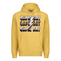 Antique Gold game day game day volleyball lightning bolt Premium Hoodie - Zillion Design Studio