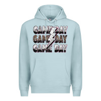 Blue Mist game day game day volleyball lightning bolt Premium Hoodie - Zillion Design Studio