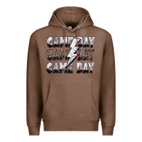 Chestnut game day game day volleyball lightning bolt Premium Hoodie - Zillion Design Studio