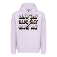 Lilac game day game day volleyball lightning bolt Premium Hoodie - Zillion Design Studio