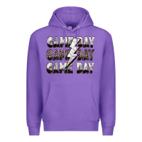 Purple game day game day volleyball lightning bolt Premium Hoodie - Zillion Design Studio