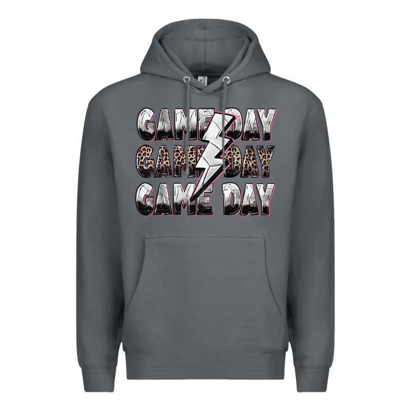 Game Day Game Day Volleyball Lightning Bolt Premium Hoodie by Zillion Design Studio | Teevron