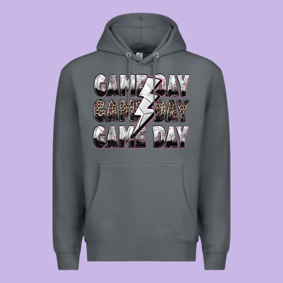 Game Day Game Day Volleyball Lightning Bolt Premium Hoodie Designed By Zillion Design Studio