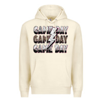 Sandshell game day game day volleyball lightning bolt Premium Hoodie - Zillion Design Studio