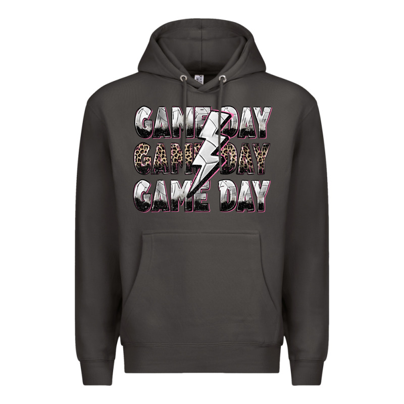 Game Day Game Day Volleyball Lightning Bolt Premium Hoodie by Zillion Design Studio | Teevron