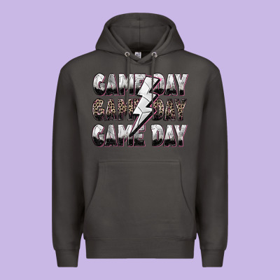 Game Day Game Day Volleyball Lightning Bolt Premium Hoodie Designed By Zillion Design Studio