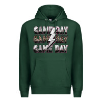 Sports Green game day game day volleyball lightning bolt Premium Hoodie - Zillion Design Studio