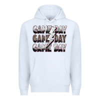 White game day game day volleyball lightning bolt Premium Hoodie - Zillion Design Studio