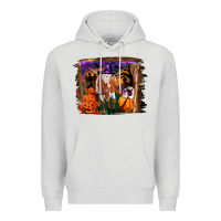 Dove Grey longhorn cow halloween Premium Hoodie - RanaPortraitStore