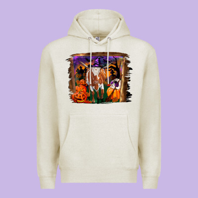 Longhorn Cow Halloween Premium Hoodie Designed By Ranaportraitstore