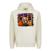Oatmeal Heather longhorn cow halloween Premium Hoodie - RanaPortraitStore