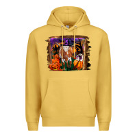 Antique Gold longhorn cow halloween Premium Hoodie - RanaPortraitStore