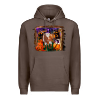 Coffee longhorn cow halloween Premium Hoodie - RanaPortraitStore