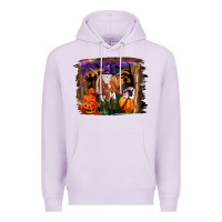 Lilac longhorn cow halloween Premium Hoodie - RanaPortraitStore