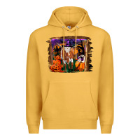Mustard longhorn cow halloween Premium Hoodie - RanaPortraitStore