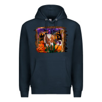 Navy longhorn cow halloween Premium Hoodie - RanaPortraitStore