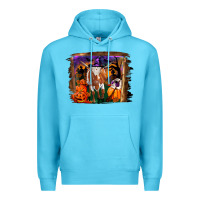 Ocean Blue longhorn cow halloween Premium Hoodie - RanaPortraitStore