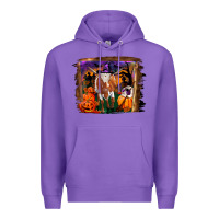 Purple longhorn cow halloween Premium Hoodie - RanaPortraitStore