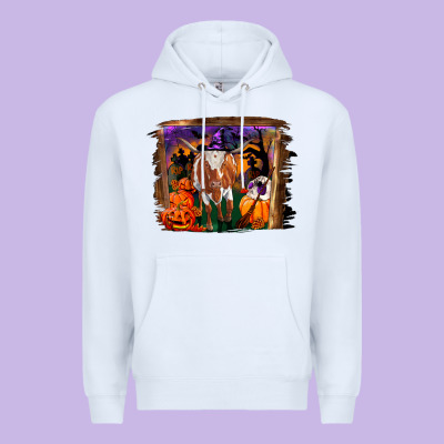 Longhorn Cow Halloween Premium Hoodie Designed By Ranaportraitstore