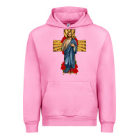 Fuchsia Pink jesus christ cross Urban Hoodie - texasbilliewilder