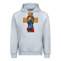 Heather Grey jesus christ cross Urban Hoodie - texasbilliewilder