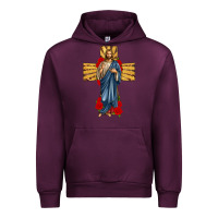 Mauve Wine jesus christ cross Urban Hoodie - texasbilliewilder