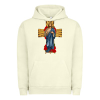 Pigment Pistachio jesus christ cross Urban Hoodie - texasbilliewilder