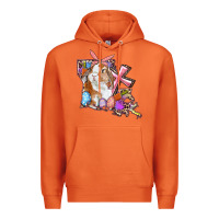 Carrot Louisiana Map Easter Bunny And Cross Premium Hoodie - RanaPortraitStore
