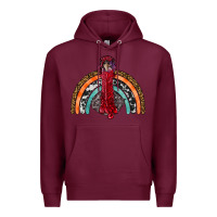 Burgundy thanksgiving turkey rainbow Premium Hoodie - RanaPortraitStore