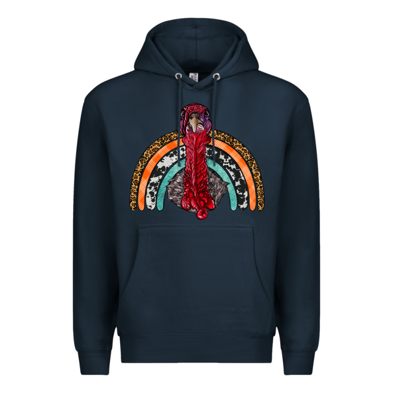 Thanksgiving Turkey Rainbow Premium Hoodie by RanaPortraitStore | Teevron